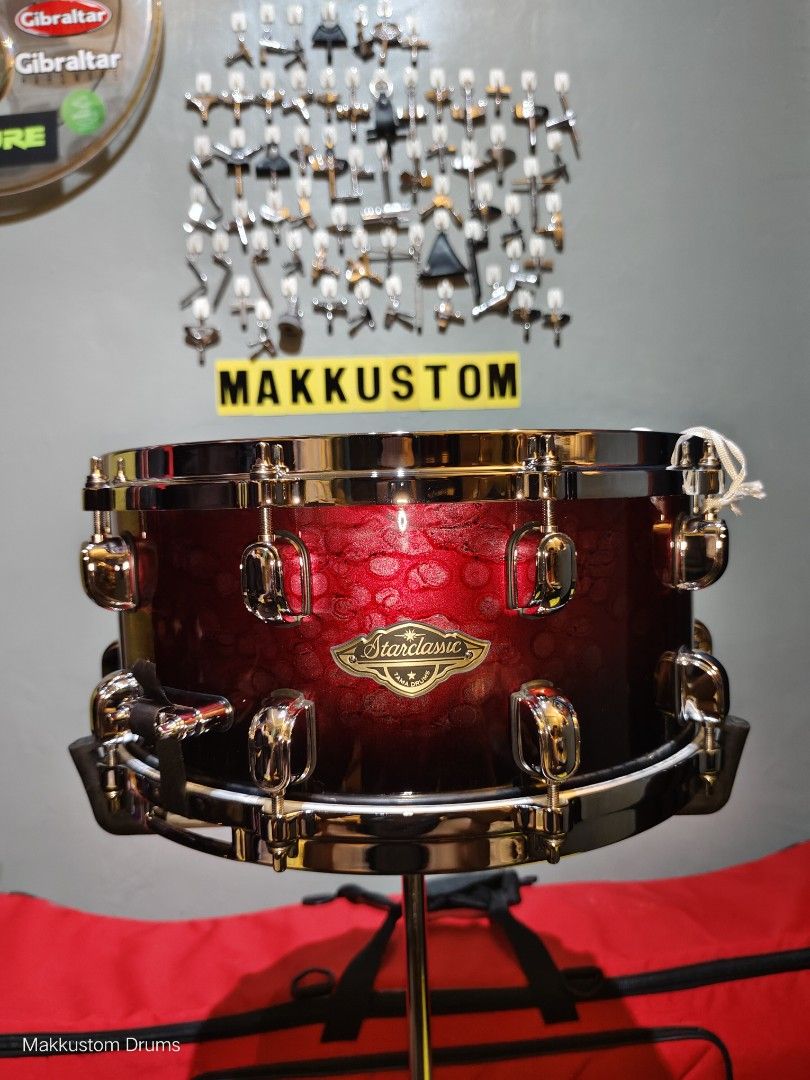 Tama Starclassic Walnut/Birch 4-piece Shellpack Drum Set (Category: Musical Instruments) located in Quezon City. Submitted by makkustom09 (Listing ID 1469110929, Image 2). Description: For sale only! Rare Bop kit! TAMA Starclassic 4-piece Shellpack drums FEATURES: -Walnut/Birch Wood -Molten Dark Raspberry Fade Lacquer Finish -EVANS Drum heads -Die-cast hoop -Die-cast bass drum claw -Wood Hoops -10 lugs on bass drum -Convertible to virgin Bass dru