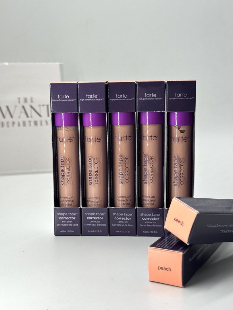 Tarte Shape Tape Corrector (Peach) (Category: Makeup) located in Cebu City. Submitted by want.department (Listing ID 1468991500, Image 1). Description: TARTE COSMETICS Shape Tape™ Hydrating Color Corrector Shade: Peach Available: 6pcs ₱1,150 🏷️.