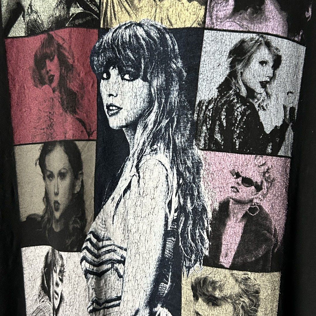 Taylor Swift - The Eras Tour Black Tee (Category: Tshirts & Polo Shirts ) located in Tayabas. Submitted by streetdept.ph (Listing ID 1469115437, Image 3). Description: Taylor Swift - The Eras Tour Black Tee Very good condition Flaw/s: crackprints only in front Size: XL Measurements (inches): Width: 24” Length: 28”.