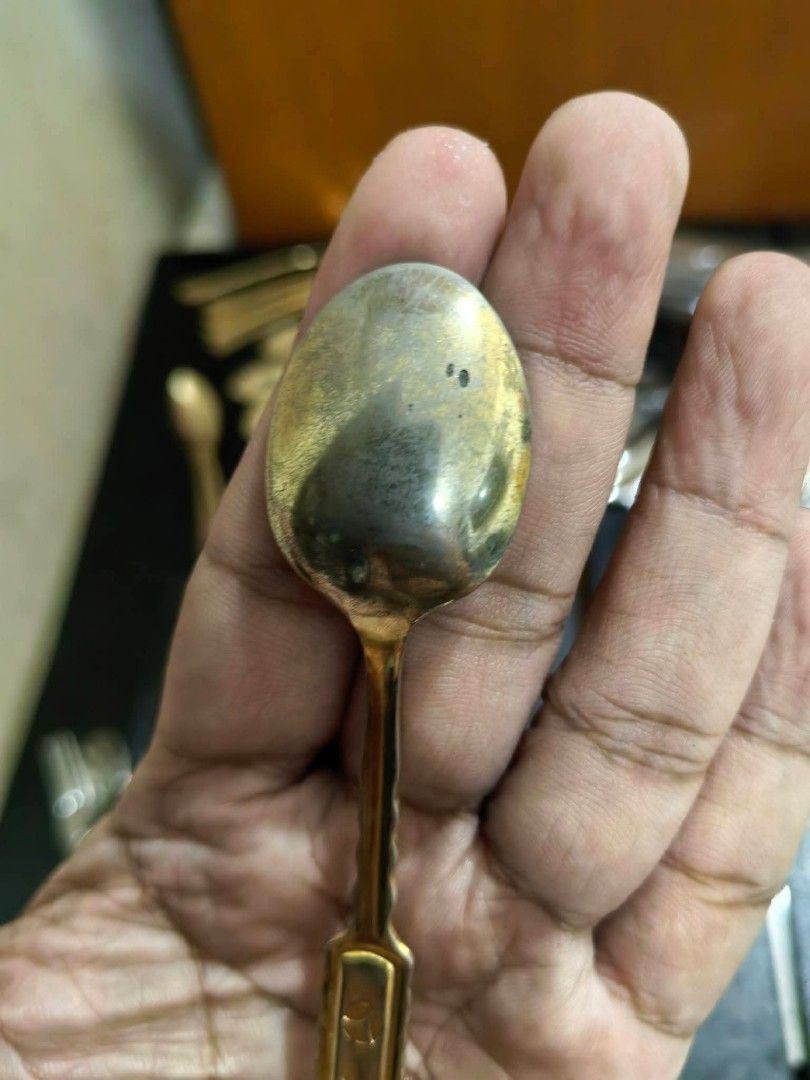 Teaspoon - 24K GP with Markings (Category: Other Kitchenware & Tableware) located in Cebu City. Submitted by dudes_villanueva (Listing ID 1468978877, Image 2). Description: Teaspoon - 24K GP with Markings 📌 May Buwaya. Meron visible tarnish. Sold as is..