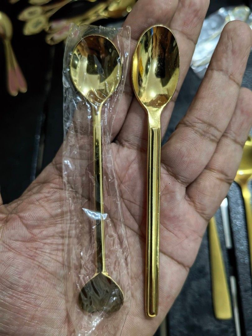 Teaspoons - Goldtone Assorted Set of 8 (Category: Other Kitchenware & Tableware) located in Cebu City. Submitted by dudes_villanueva (Listing ID 1468978695, Image 3). Description: Teaspoons - Goldtone Assorted Set of 8 📌 In excellent condition. Few Lang Meron light tarnish..