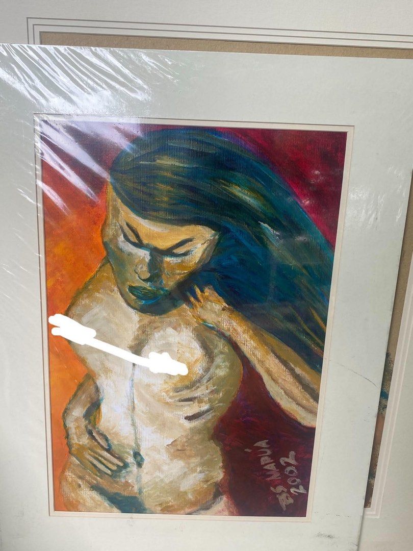 Tess Mapua Original Signed Figurative Paintings Set Dated 2002 Lot (Category: Art & Prints) located in Malolos. Submitted by jjantiques (Listing ID 1469084221, Image 1). Description: - Artist: Tess Mapua (Dated 2002, signed) - Medium: Original mixed media figurative art - Style: Expressive portraits and female figures in vibrant color palettes - Presentation: Professionally matted in white frames, ready to hang - Perfect for: Contemporary local a