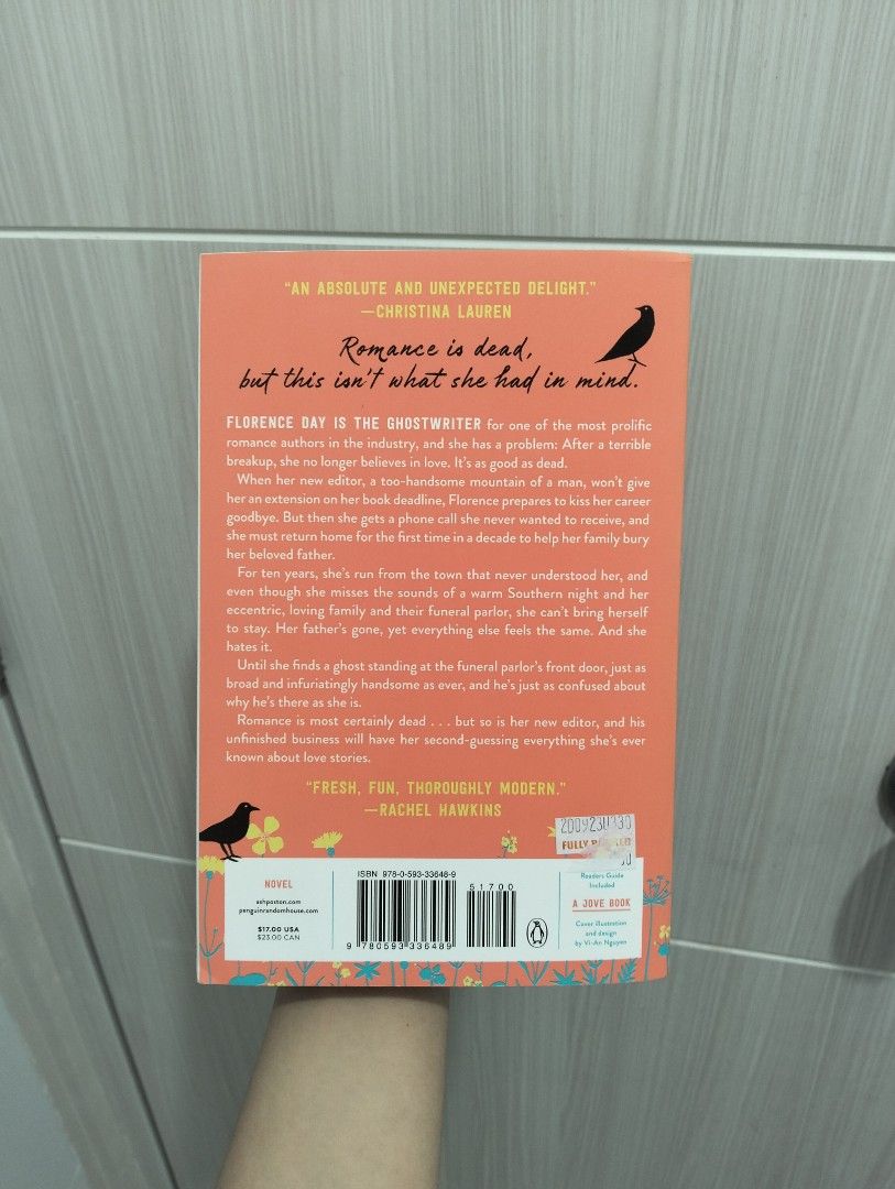 The Dead Romantics by Ashley Poston (Category: Storybooks) located in Quezon City. Submitted by hanajiso (Listing ID 1469074590, Image 2). Description: - Title: The Dead Romantics by Ashley Poston - Format: Paperback (Jove edition) - Genre: Contemporary romance bestseller - Condition: Clean pages and solid spine - Plot: Follows ghostwriter Florence Day on an unexpected journey about love - Size: Standard paperback.