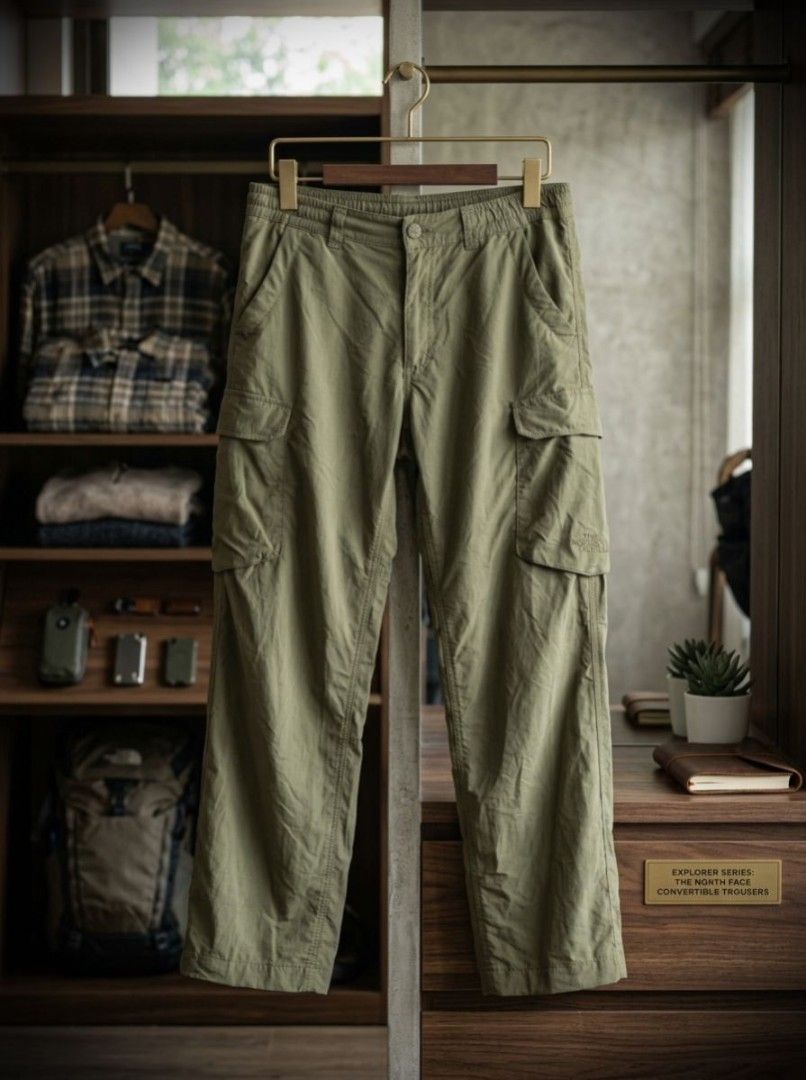 The North Face Tactical Outdoor Cargo Pants (Category: Jeans) located in Manila. Submitted by liliaplay (Listing ID 1468947105, Image 1). Description: Authentic! Pre-loved Imported 6 pockets 1 stow pocket inside semi lightweight and thick embroidered brand design engrave bran on buttons y2k zipper straight cur Unisex size: 32-33 hem/rise: 12 length: 39 leghole: 10 No Issue! rtw Lowered to its negotiable price Payment 1st Shipped.