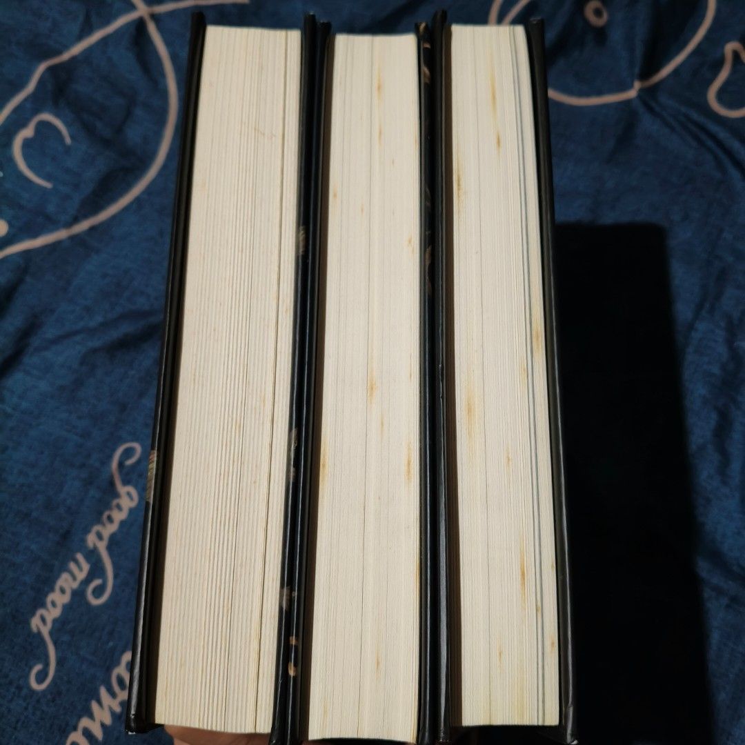 The Prison Healer Trilogy Hardcovers by Lynette Noni (Category: Storybooks) located in Santo Domingo. Submitted by rajjinni (Listing ID 1469060406, Image 2). Description: - Title: The Prison Healer Trilogy by Lynette Noni - Books included: The Prison Healer, The Gilded Cage, The Blood Traitor - Format: Paperback, selling as a complete set - Condition: Covers intact with minimal shelf wear; note that there is some yellowing and foxing on the page 