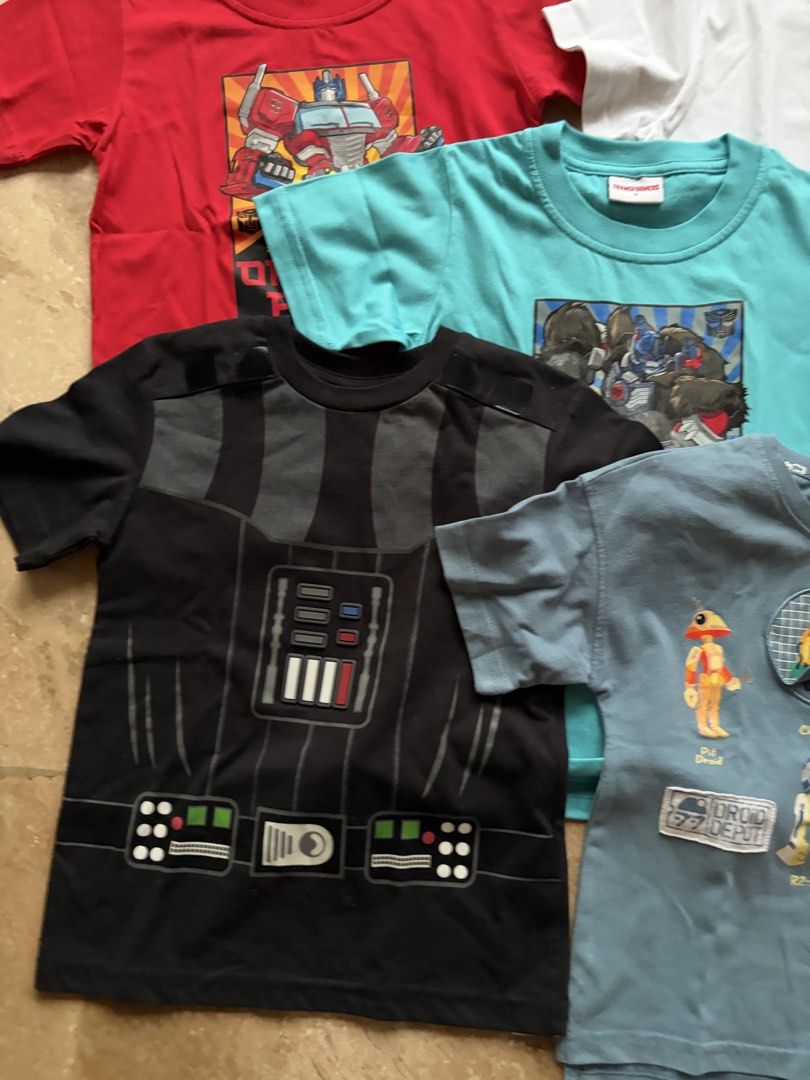 Toddler’s Assorted Character Shirts Bundle (Category: Babies & Kids Fashion) located in Quezon City. Submitted by tidyup.lara (Listing ID 1469090212, Image 3). Description: Buy all in photo for PHP 600 Best fits 5-6 years old Condition 9/10: good as new .