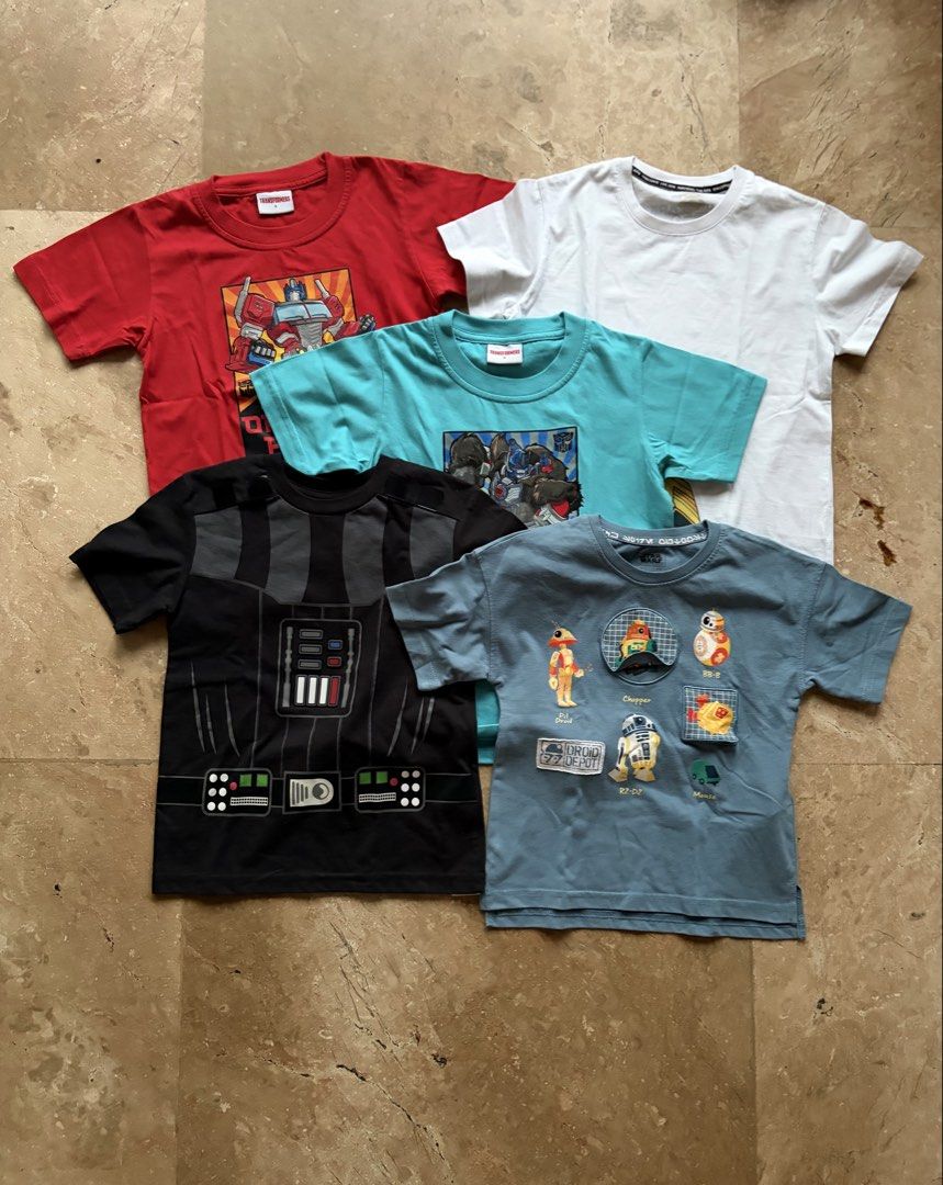 Toddler’s Assorted Character Shirts Bundle (Category: Babies & Kids Fashion) located in Quezon City. Submitted by tidyup.lara (Listing ID 1469090212, Image 1). Description: Buy all in photo for PHP 600 Best fits 5-6 years old Condition 9/10: good as new .