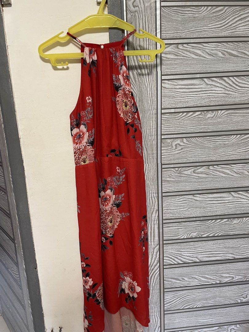 Tokito Red Dress (Category: Dresses) located in Manila. Submitted by peansandtobs (Listing ID 1468974408, Image 1). Description: Can nego price for sure buyers Decluttering Rfs: Naka tambak lang Di pa ata nagagamit Can fit small to medium .