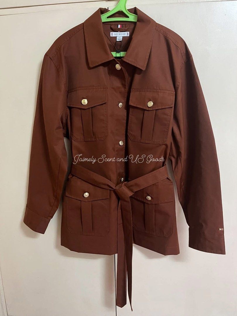 TOMMY HILFIGER UTILITY BELTED JACKET LARGE (Category: Coats, Jackets and Outerwear) located in Las Pinas. Submitted by jaimelyscent_ (Listing ID 1469035769, Image 1). Description: TOMMY HILFIGER UTILITY BELTED JACKET LARGE FOR WOMEN ✅NEW ARRIVAL FROM USA🇺🇸$179 MALL PRICE NOW ON CLEARANCE SALE 📌2999.00 ONLY LIMITED STOCK GRAB IT NOW.