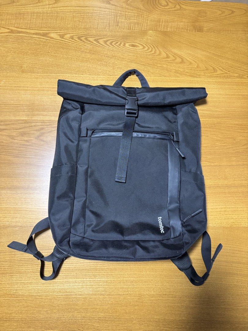 tomtoc rollup backpack 15.6 liters (Category: Backpacks) located in Quezon City. Submitted by yonasthingz (Listing ID 1469033737, Image 1). Description: tomtoc rollup backpack 15.6 liters - P3700, negotiable for SURE BUYERS ONLY - almost good as new but has MINIMAL issues, check pics - rfs: don't need it anymore loc: infina towers, qc mop: gcash, bank transfer mod: jnt or sdd (sf/df to be shouldered by buyer).