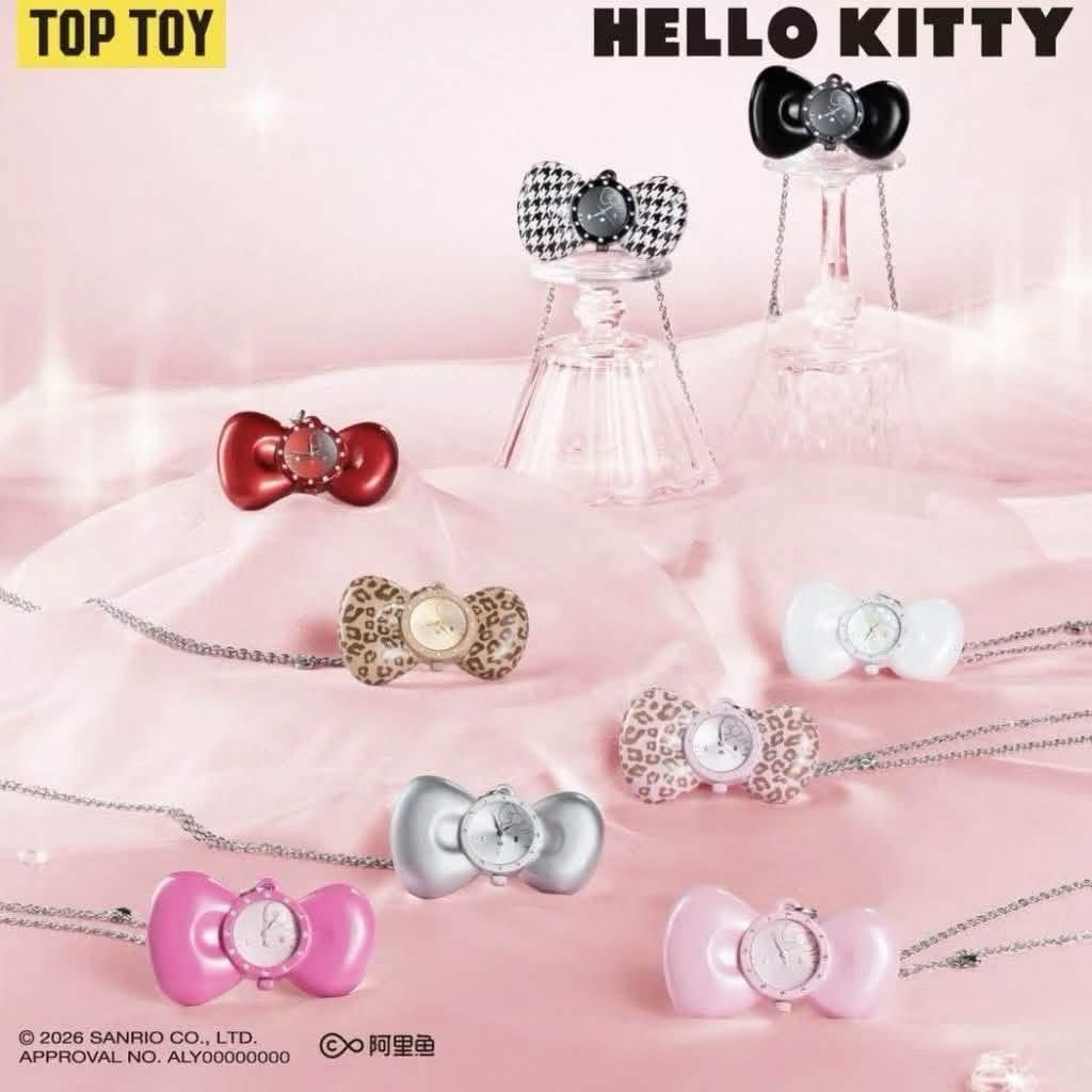 TOP TOY Hello Kitty Bow Necklace Watch (Category: Women's Watches) located in Manila. Submitted by janetecson05 (Listing ID 1468977670, Image 1). Description: - Official Sanrio Kitty themed necklace watch by TOP TOY - Adorable bow-shaped design with a fully functional built-in watch face - Includes a matching silver-toned chain - Available in multiple stylish colors: Classic Red, Vintage Pink, Leopard Print, Houndstooth, White, Black, Silver, and