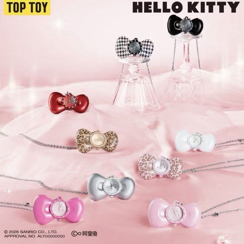 TOP TOY Hello Kitty Bow Necklace Watch (Category: Women's Watches) located in Manila. Submitted by janetecson05 (Listing ID 1468977670, Image 2). Description: - Official Sanrio Kitty themed necklace watch by TOP TOY - Adorable bow-shaped design with a fully functional built-in watch face - Includes a matching silver-toned chain - Available in multiple stylish colors: Classic Red, Vintage Pink, Leopard Print, Houndstooth, White, Black, Silver, and