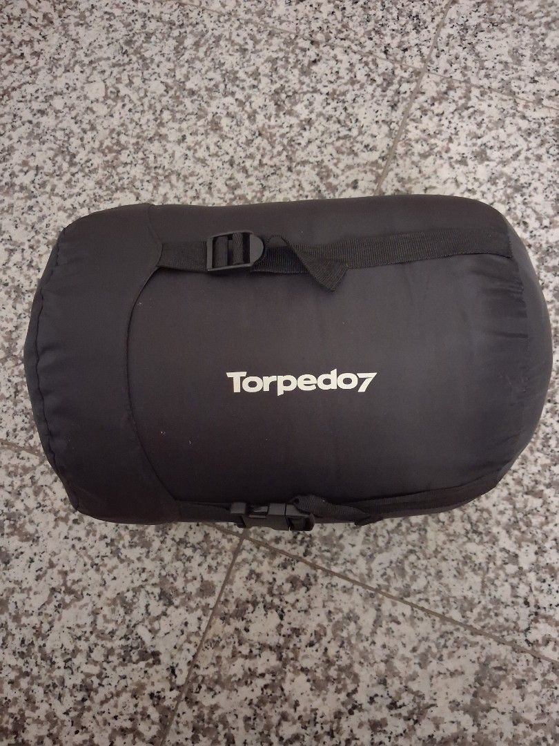 Torpedo7 Eclipse Sleeping Bag Red Grey (Category: Hiking & Camping) located in Tanjung Tokong. Submitted by lalisa.pg (Listing ID 1469011082, Image 2). Description: - Brand: Torpedo7 Eclipse - Colour: Red and Grey - Dimensions: 210cm x 75cm (includes hood) - Weight: 1.8kg - Materials: Polyester outer, cotton lining, hollow core polyester fibre fill - Temperature Rating: Comfort +4°C - Zip Side: Right-hand zip - Portability: Includes compression s