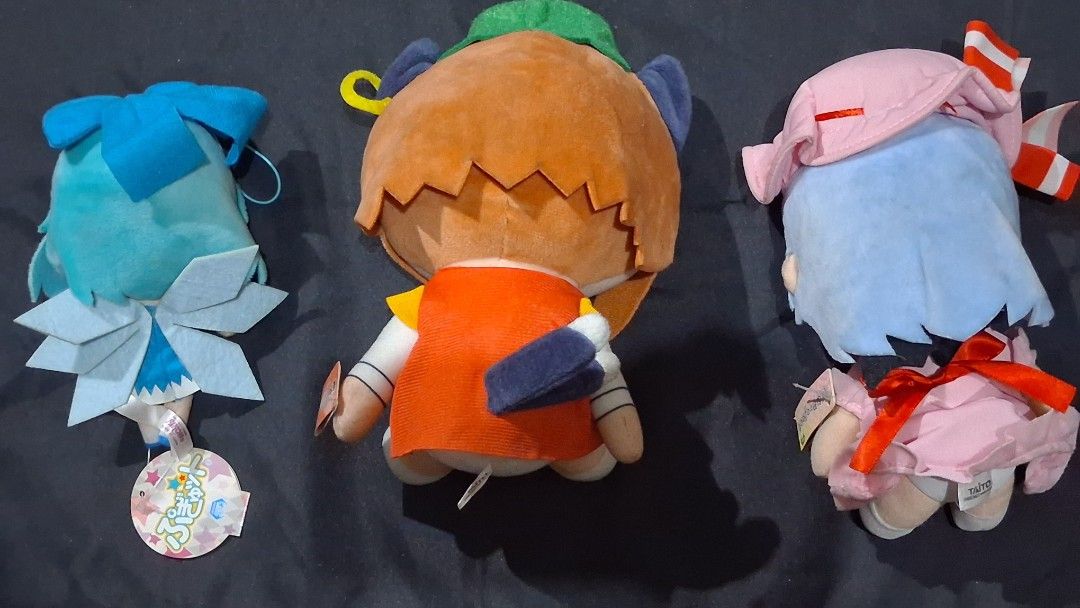Touhou project plushie bundle (Category: Plushies & Soft Toys) located in Manila. Submitted by mdsy13 (Listing ID 1469147755, Image 2). Description: chen - 1800 cirno - 1200 remilia - 1400 take all for 3800 (free shipping) payment: bdo, bpi, and paymaya..