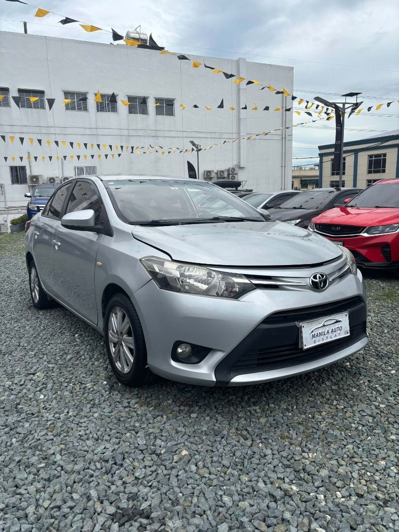 Toyota Vios E Auto (Category: Used Cars) located in Pasig City. Submitted by pureocean-057512 (Listing ID 1468998791, Image 2). Description: 2014 TOYOTA VIOS E GAS AUTOMATIC TRANSMISSION Downpayment: ₱104,351 Thermalyte 99tkms mileage Gasoline Engine Automatic Transmission 2 ending plate Dual airbag Cold aircon Power side mirror Central Locking Touch screen Display Steering control Head unit bluetooth ready Ready to drive Complete Papers As-is-wh