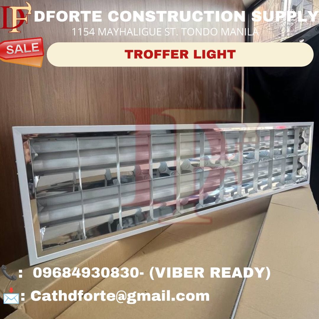 TROFFER LIGHT (Category: Everything Else Others) located in Manila. Submitted by dforte_ms.cath (Listing ID 1469000278, Image 1). Description: 🏗️ DFORTE CONSTRUCTION SUPPLY Excellence is our forte — your satisfaction is our priority. Your trusted source for quality and affordable construction supplies: ✅ Construction & Hand Tools ✅ Power Tools & Equipment ✅ Safety Gear & PPE ✅ Hardware & Industrial Supplies ✅ Ropes, Chains & Cables 📞 Ms. Cath |