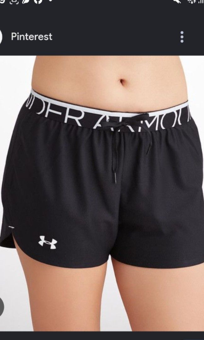 Under Armour Play Up Active Short (Category: Activewear) located in Cebu City. Submitted by cebuanamomshies (Listing ID 1468959305, Image 2). Description: 28-34 Solid black Elastic Logo waistband loose fit perfect for exercising. Material wicks sweat and dries fast Soft lightweight knit construction Shaped hem.Finished with the under armour logo to leg. Black Solid.