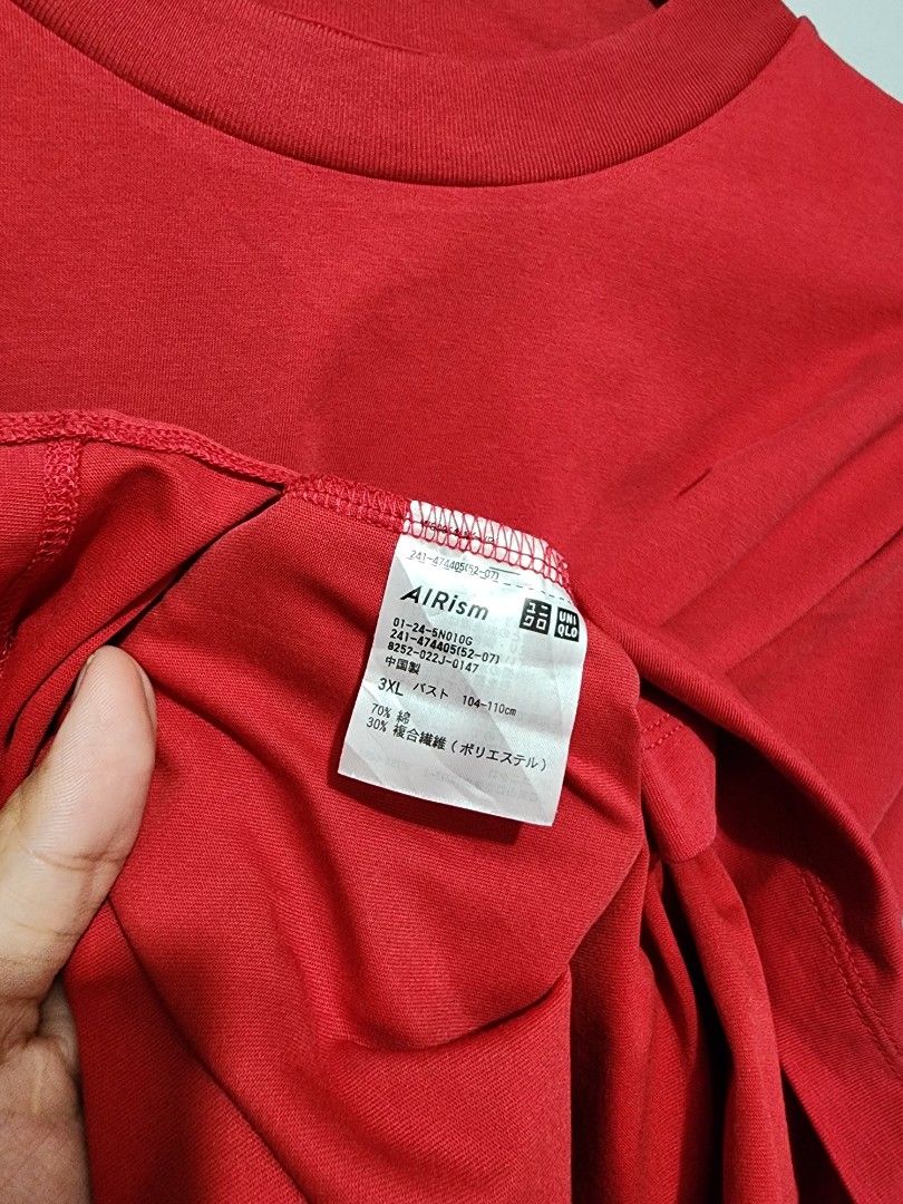 UNIQLO AIRISM (Category: Shirts) located in General Trias. Submitted by ksclothingbyjuy (Listing ID 1469073794, Image 3). Description: 3xL on tag bought from Taiwan last Sept 2026 No Issue super bago pa..Never nasuot 24.5x25.