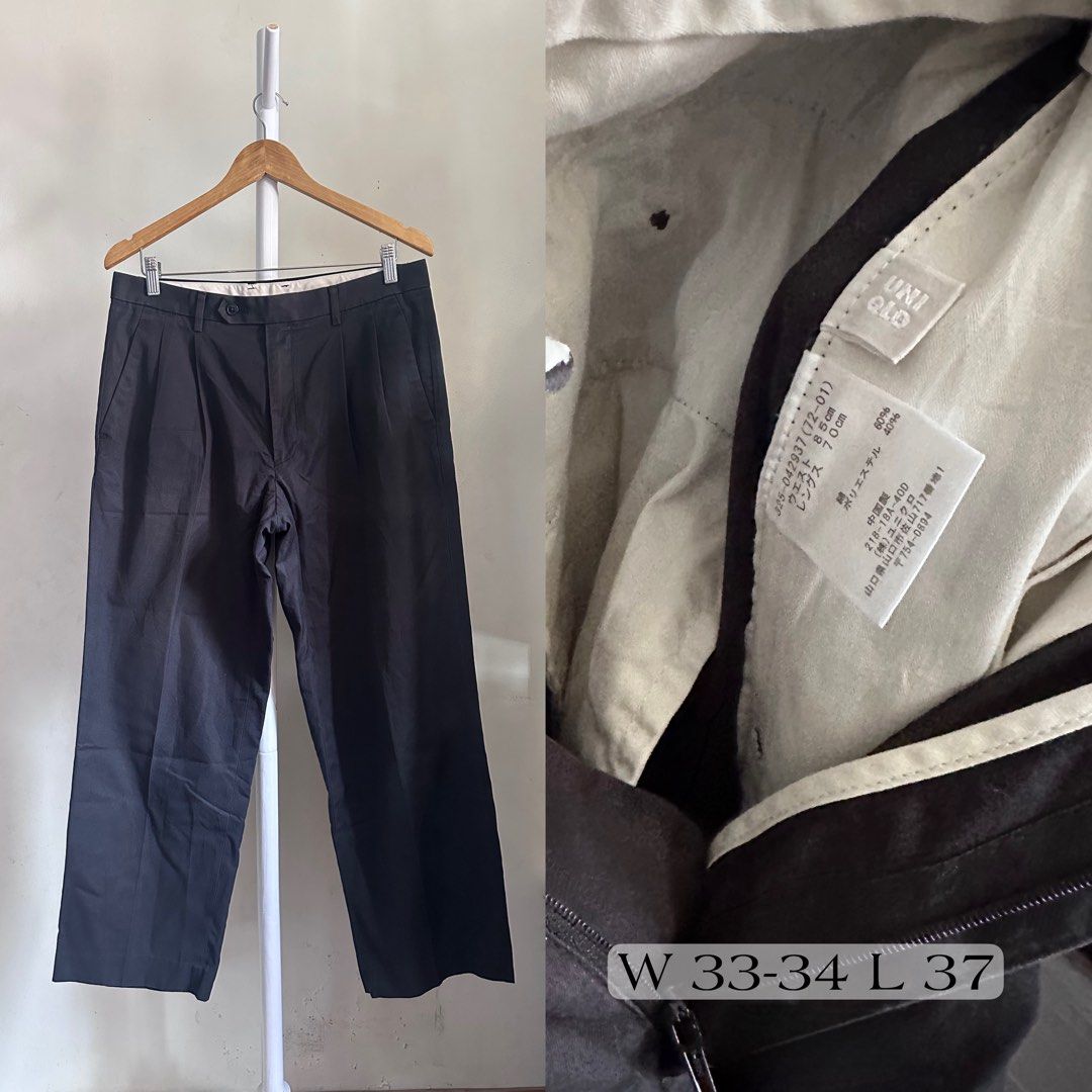 Uniqlo Pleated Trousers Black (Category: Trousers) located in Rizal. Submitted by loveluna. (Listing ID 1469018917, Image 1). Description: .