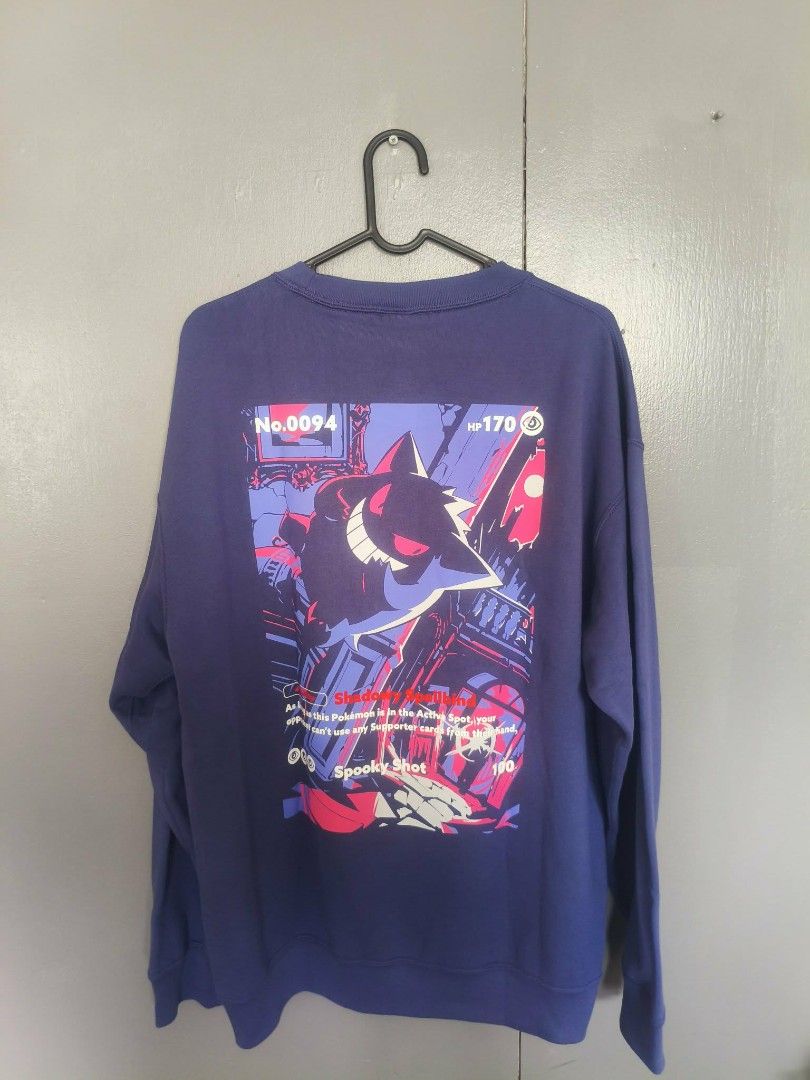 Uniqlo Pokémon TCG Sweatshirt (Gengar) (Category: Coats, Jackets and Outerwear) located in Rizal. Submitted by raven017 (Listing ID 1469076952, Image 2). Description: For Sale: Uniqlo Pokémon TCG Sweatshirt (Gengar) Note: Uniqlo Pokèmon TCG Sweatshirt was released in other countries except in Uniqlo Philippines Size: Large This was bought in Uniqlo Japan Comes with a free Uniqlo paperbag Original Price: ¥2990 Selling Price: ₱900 + Shipping Fee (L