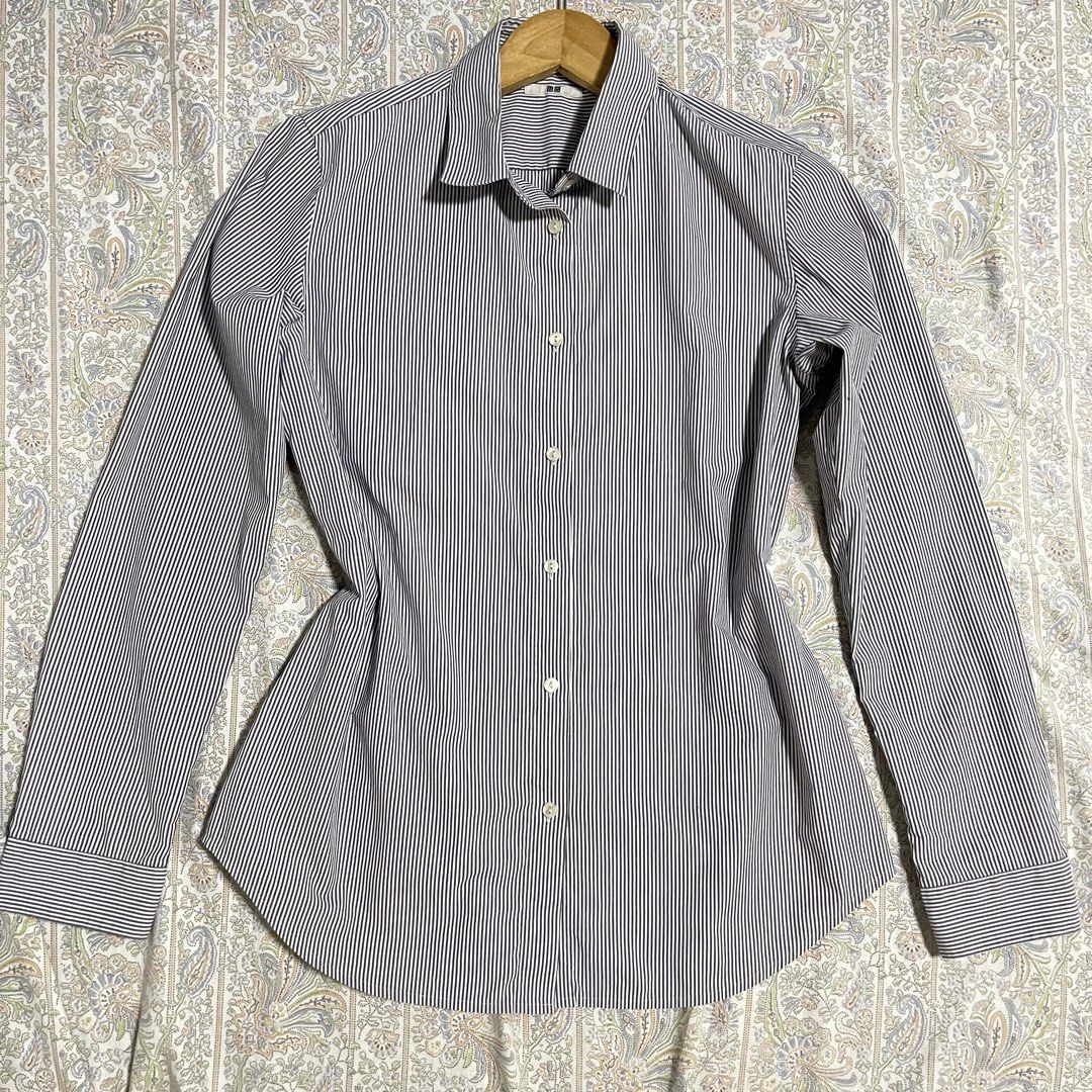Uniqlo Stripes Button Down Polo Longsleeve (Category: Longsleeves) located in Cabanatuan. Submitted by thriftby_zy (Listing ID 1469138265, Image 2). Description: Size: Large on tag but Small - Slim Medium only Bust: up to 34" .