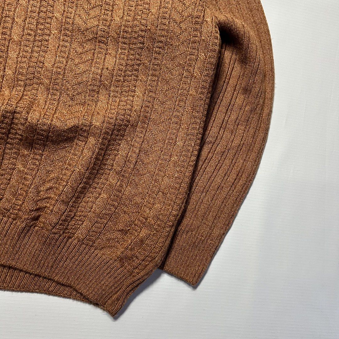 Vintage 90’s Renuka Cable Knit Sweater (Category: Tshirts & Polo Shirts ) located in Antipolo. Submitted by wvyfrnds (Listing ID 1469019700, Image 3). Description: Vintage 90’s Renuka Cable Knit Sweater Size: XL Color: Rust Dimensions (Inches): Length: 27 Width: 22 Color Rate: 9/10 Issues - NONE 395 PLUS SF.