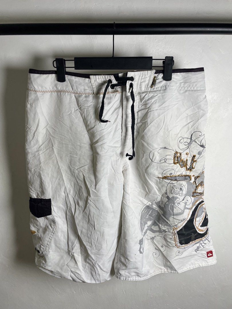 Vintage Quicksilver Big logo Boardshort (Category: Shorts) located in Cebu City. Submitted by thrifted.john (Listing ID 1469160934, Image 1). Description: Vintage Quicksilver Big logo Boardshort - Legit Authentic - Size 34 on tag - W - 18 - L - 22 - Excellent - 10/10 colorate & condition - no issue, need wash only 1,100 Loc: Cebu Unli Vc, Vouch .