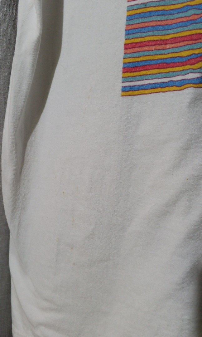 Vintage t-shirt (Category: Tshirts & Polo Shirts ) located in Cavite. Submitted by newmango.95cecd (Listing ID 1468976121, Image 2). Description: Size: L Unisex Cotton thicker It have little stain but it still good. Washed it so you can wear it. Loc: Silang, Cavite 📦 Delivery: Lalamove or J&T only.
