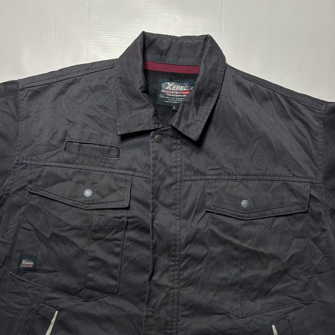 Vintage Xebec Work Wear Jacket (Category: Tshirts & Polo Shirts ) located in Antipolo. Submitted by wvyfrnds (Listing ID 1469018014, Image 2). Description: Vintage Xebec Work Wear Jacket Size: L Color: DarkGray Dimensions (Inches): Length: 25 Width: 22.5 Color Rate: 9/10 Issues - NONE 495 PLUS SF.