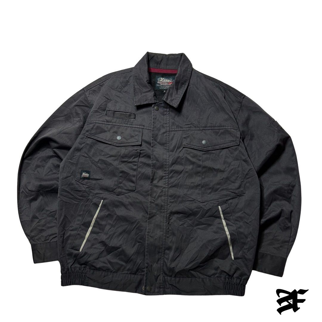Vintage Xebec Work Wear Jacket (Category: Tshirts & Polo Shirts ) located in Antipolo. Submitted by wvyfrnds (Listing ID 1469018014, Image 1). Description: Vintage Xebec Work Wear Jacket Size: L Color: DarkGray Dimensions (Inches): Length: 25 Width: 22.5 Color Rate: 9/10 Issues - NONE 495 PLUS SF.