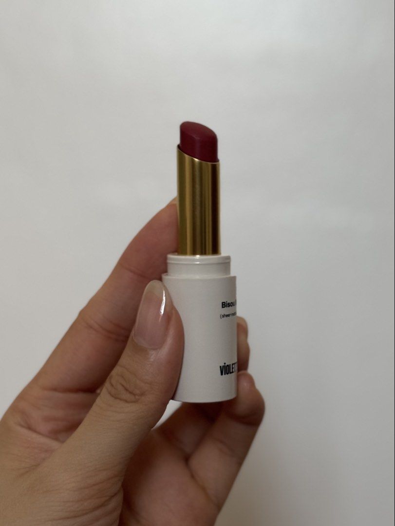 VIOLETTE FR Bisou Balm in Bêtise (Category: Makeup) located in Cavite. Submitted by sallysallystore (Listing ID 1468996082, Image 2). Description: VIOLETTE France Bisou Balm Sheer Matte Lipstick - Shade: Bêtise - Condition: Swatched once but not used on lips, comes with original packaging - RFS: Shade is very close to Rose Latte which I already have - Directly bought from original site, proofs upon request.