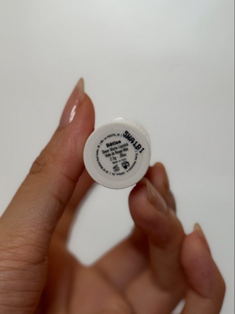 VIOLETTE FR Bisou Balm in Bêtise (Category: Makeup) located in Cavite. Submitted by sallysallystore (Listing ID 1468996082, Image 3). Description: VIOLETTE France Bisou Balm Sheer Matte Lipstick - Shade: Bêtise - Condition: Swatched once but not used on lips, comes with original packaging - RFS: Shade is very close to Rose Latte which I already have - Directly bought from original site, proofs upon request.
