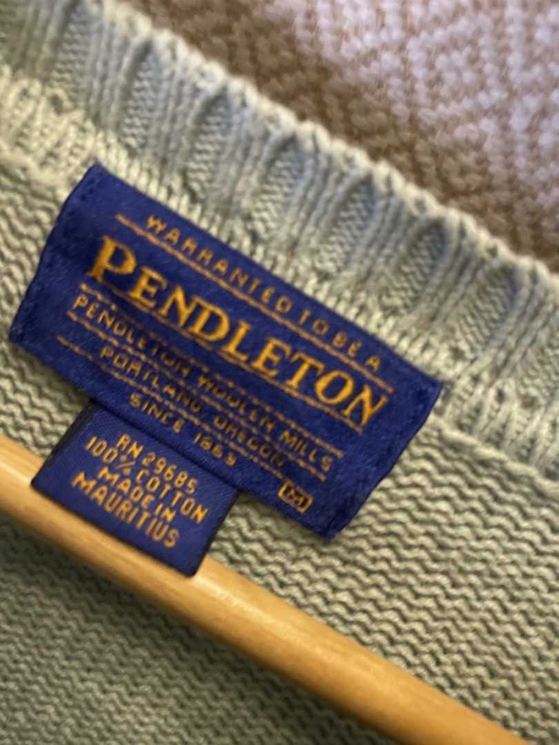 Vtg pendleton knitted sweater (Category: Coats, Jackets and Outerwear) located in Manila. Submitted by hypestock_mnl (Listing ID 1469131209, Image 3). Description: - stylish - perfect for casual wear - great fit - in good condition - minimal signs of usage - 9/10 - money worth! - see pics for details/issue.