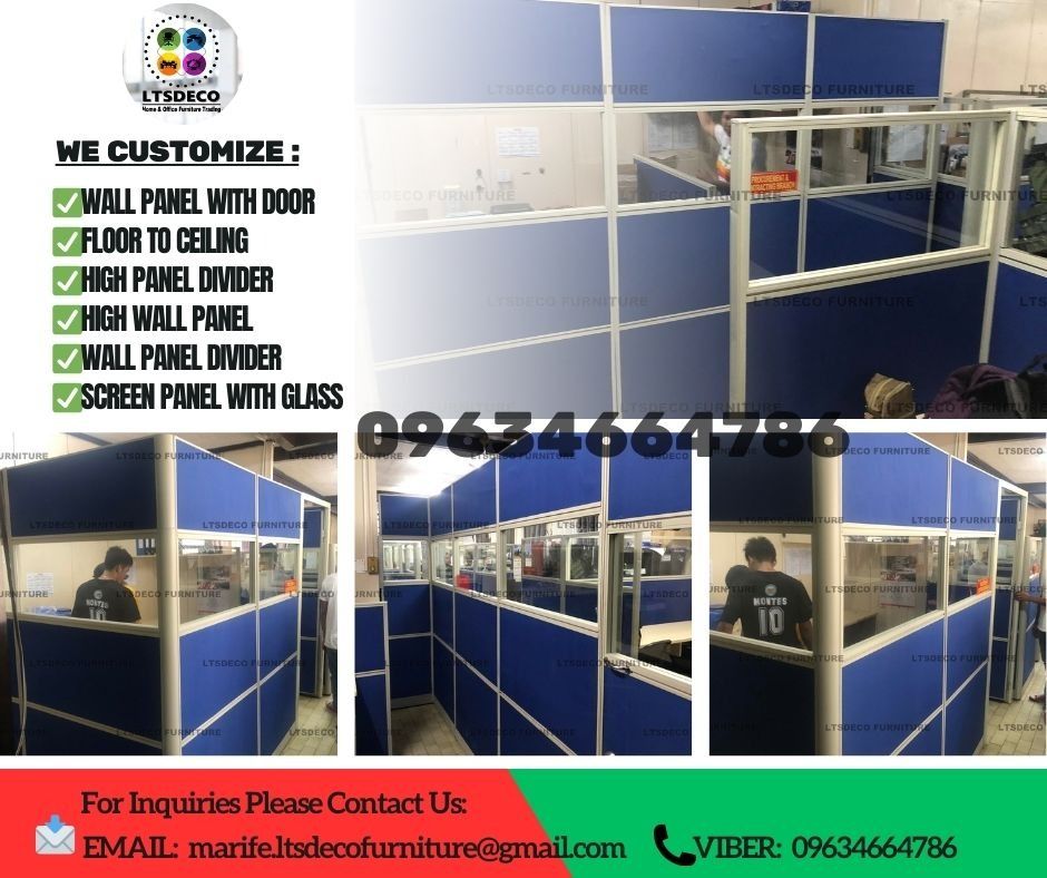 wall panel divider office partition furniture customized (Category: Office Furniture & Fixtures) located in Caloocan City. Submitted by cheska.ltsdeco (Listing ID 1469000698, Image 1). Description: 👉Are you looking for WORKSTATION, MODULAR CUBICLES OFFICE PARTITION, and OFFICE FURNITURE SUPPLIER? LTSDECO Furniture, is direct supplier, manufacturer, and trusted provider of high quality, affordable and durable modular office divider partition, hom