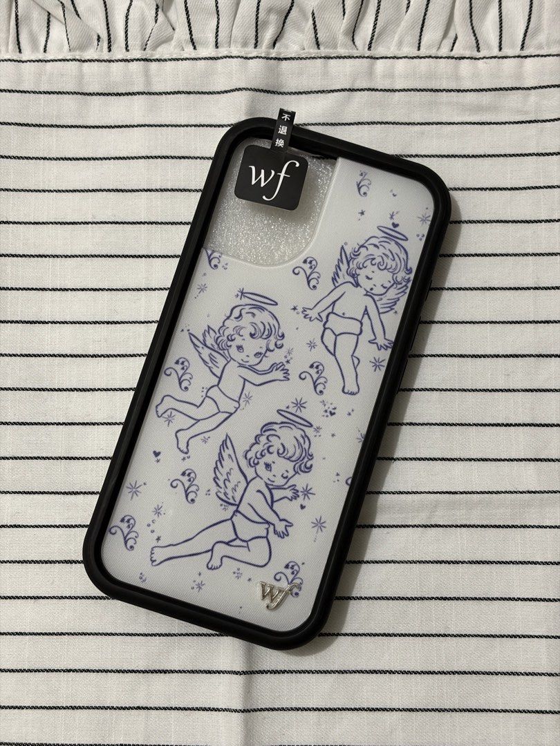 Wildflower Cherub Dupe Case (iPhone 17) (Category: Cases & Sleeves) located in Manila. Submitted by sooprmav (Listing ID 1469010990, Image 1). Description: Plastic cover has already been removed..