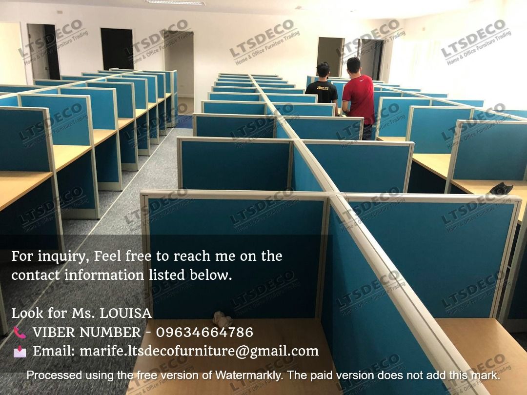 workstation tables cubicles office partitions (Category: Office Furniture & Fixtures) located in Quezon City. Submitted by mhieda (Listing ID 1469002285, Image 1). Description: 👉Are you looking for WORKSTATION, MODULAR CUBICLES OFFICE PARTITION, and OFFICE FURNITURE SUPPLIER? LTSDECO Furniture, is direct supplier, manufacturer, and trusted provider of high quality, affordable and durable modular office divider partition, home and office furnitur