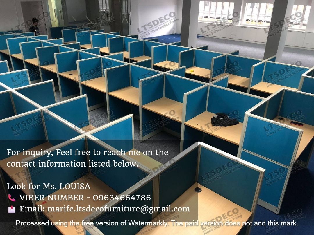 workstation tables cubicles office partitions (Category: Office Furniture & Fixtures) located in Quezon City. Submitted by mhieda (Listing ID 1469002285, Image 2). Description: 👉Are you looking for WORKSTATION, MODULAR CUBICLES OFFICE PARTITION, and OFFICE FURNITURE SUPPLIER? LTSDECO Furniture, is direct supplier, manufacturer, and trusted provider of high quality, affordable and durable modular office divider partition, home and office furnitur