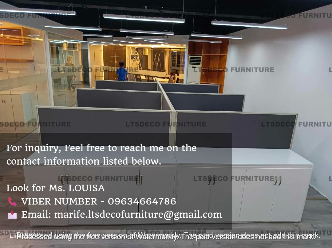 workstation tables customized office partition furnitures (Category: Office Furniture & Fixtures) located in Quezon City. Submitted by mhieda (Listing ID 1469012923, Image 3). Description: 👉Are you looking for WORKSTATION, MODULAR CUBICLES OFFICE PARTITION, and OFFICE FURNITURE SUPPLIER? LTSDECO Furniture, is direct supplier, manufacturer, and trusted provider of high quality, affordable and durable modular office divider partition, home and off