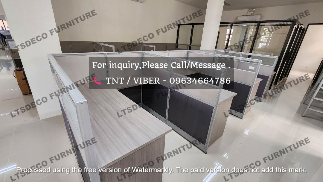 workstation tables modular customized office partition furnitures (Category: Office Furniture & Fixtures) located in Quezon City. Submitted by 09634664786 (Listing ID 1469008781, Image 1). Description: 👉Are you looking for WORKSTATION, MODULAR CUBICLES OFFICE PARTITION, and OFFICE FURNITURE SUPPLIER? LTSDECO Furniture, is direct supplier, manufacturer, and trusted provider of high quality, affordable and durable modular office divider partition,