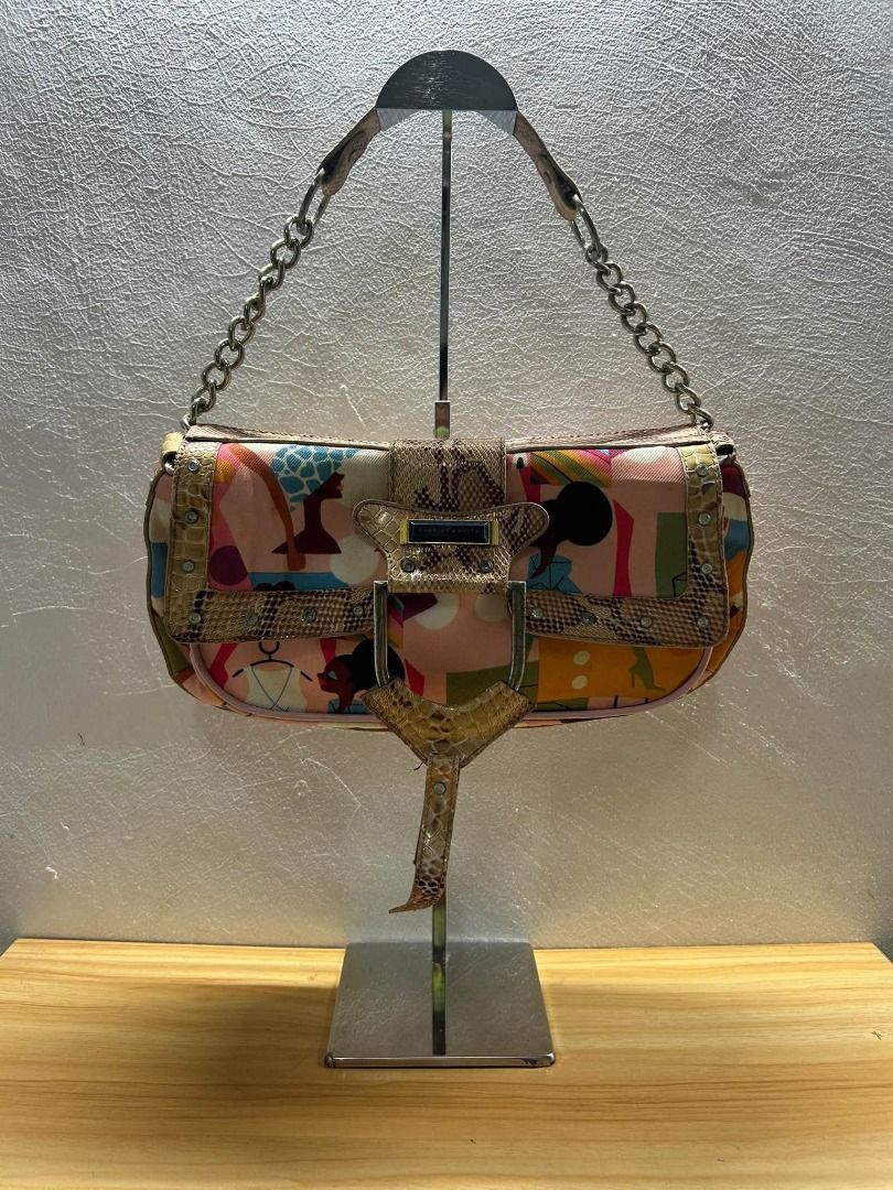 Y2K CHARLES @ KEITH MULTI COLOR KILI BAG (Category: Shoulder Bags) located in Caloocan City. Submitted by j3ngsanity (Listing ID 1469092716, Image 1). Description: ISSUE : SIGN OF USAGE / RUST SA HARDWARE / NEED CLEANING.