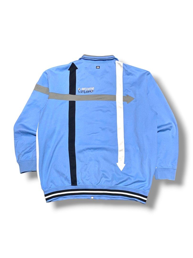 Y2K Ecko Unltd Full Zip Track Jacket Light Blue (Category: Coats, Jackets and Outerwear) located in Cavite. Submitted by plankdalooter (Listing ID 1469047721, Image 2). Description: 29 width 33 length 3XL on tag last pic minimal issue, excellent pa condition.