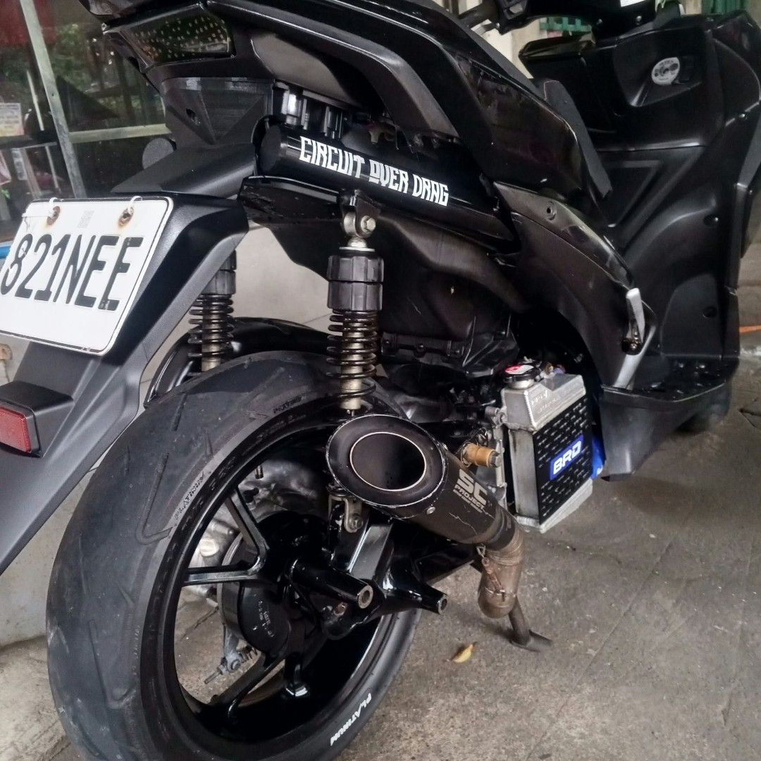 Yamaha Aerox 155 Custom Modified Scooter (Category: Motorbikes for Sale) located in San Juan City. Submitted by webbb123 (Listing ID 1469122481, Image 2). Description: RUSH SALE aerox v1 POGI NA PORMADO PA! Brand new inner and outer fairings pati rear fender genuine kaya makinis walang gasgas or hairline pwedeng naka tail tidy pwede Ibalik fender. *Engine spec 183 basic Mtrt water pump Mtrt fuel injector Swr manual tensioner Samco hose BRD radiat