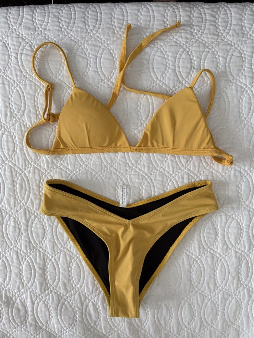 Yellow Eighth Mermaid Bikini (Category: Bikinis & Swimsuits) located in Quezon City. Submitted by kelangot (Listing ID 1469003604, Image 1). Description: Selling this item in great condition! Brand: eighth mermaid Size: small Condition: worn only once or twice Color: yellow RFS: decluttering 📦 Shipping: C/O buyer 💸 Payment: GCash, BPI, or GoTyme Feel free to message me for inquiries Strictly no cancellations, returns, or refunds. Happy shopping
