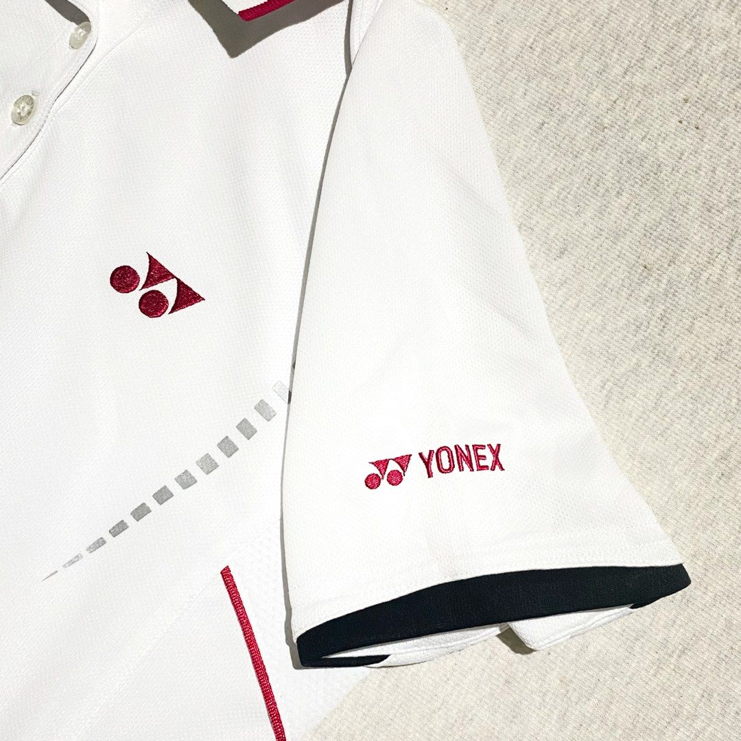 Yonex Drifit (Category: Activewear) located in Mabalacat. Submitted by stellargarments (Listing ID 1468977405, Image 3). Description: MUST GET! Length : 23 Width : 18 Condition : 9.5/10 Magandang maganda pa tela comfy burda all logos pati sa sleeve with complete yonex buttons very comfy & smooth na smooth pa! need wash fresh from bale.