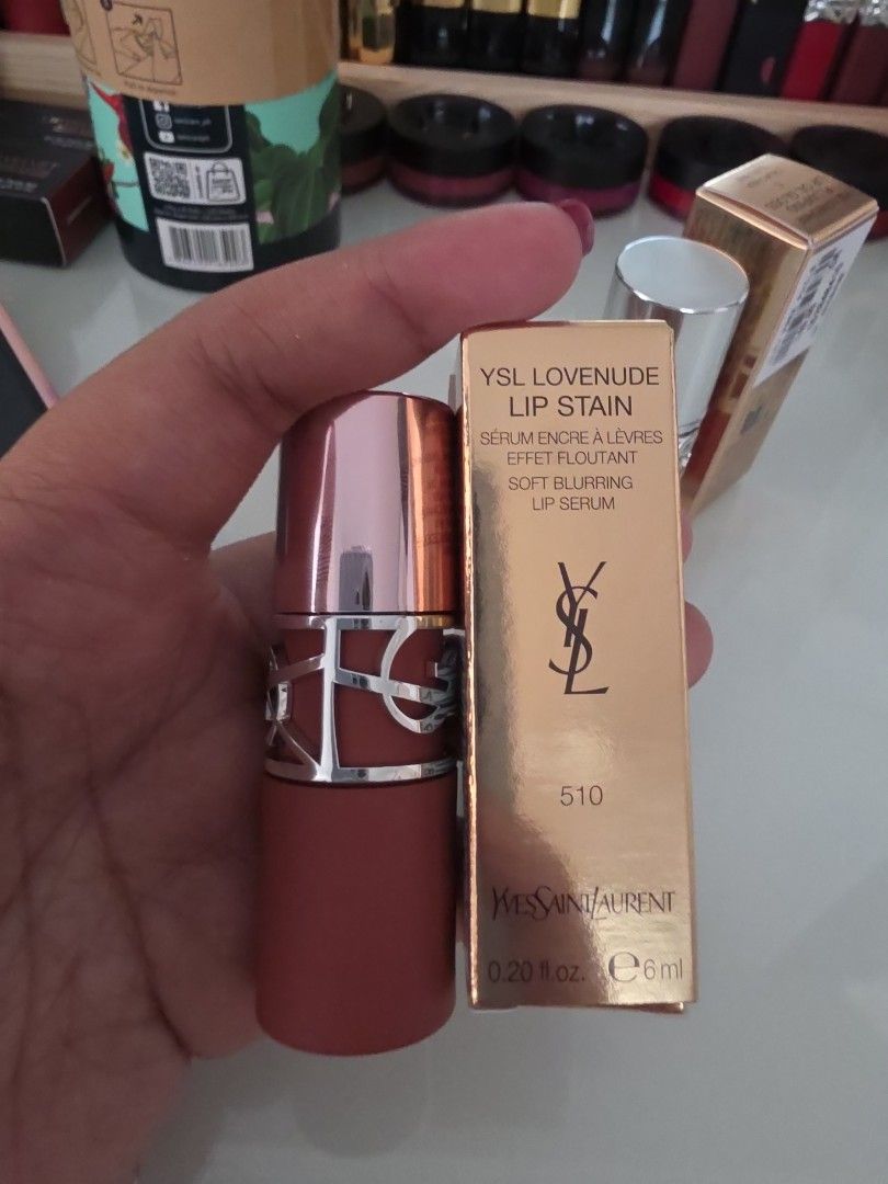 YSL Loveshine Liquid Lipstick (Category: Makeup) located in Taguig. Submitted by jubeiqiao03 (Listing ID 1468948016, Image 1). Description: purchased 10.18.26 Brand new and sealed YSL Loveshine Liquid Lipstick in Lovenude. Comes in its original gold box with a duty-free sticker. A gorgeous everyday neutral nude shade you will love!.