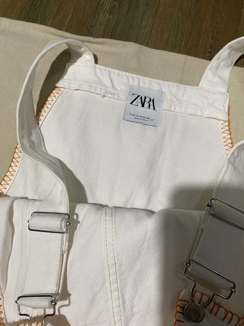 Zara denim overalls (Category: Sets or Coordinates) located in Manila. Submitted by thriftfindsbyshei-2nd (Listing ID 1468990512, Image 3). Description: Has small dirt stains Demintions are on the 2nd photo.