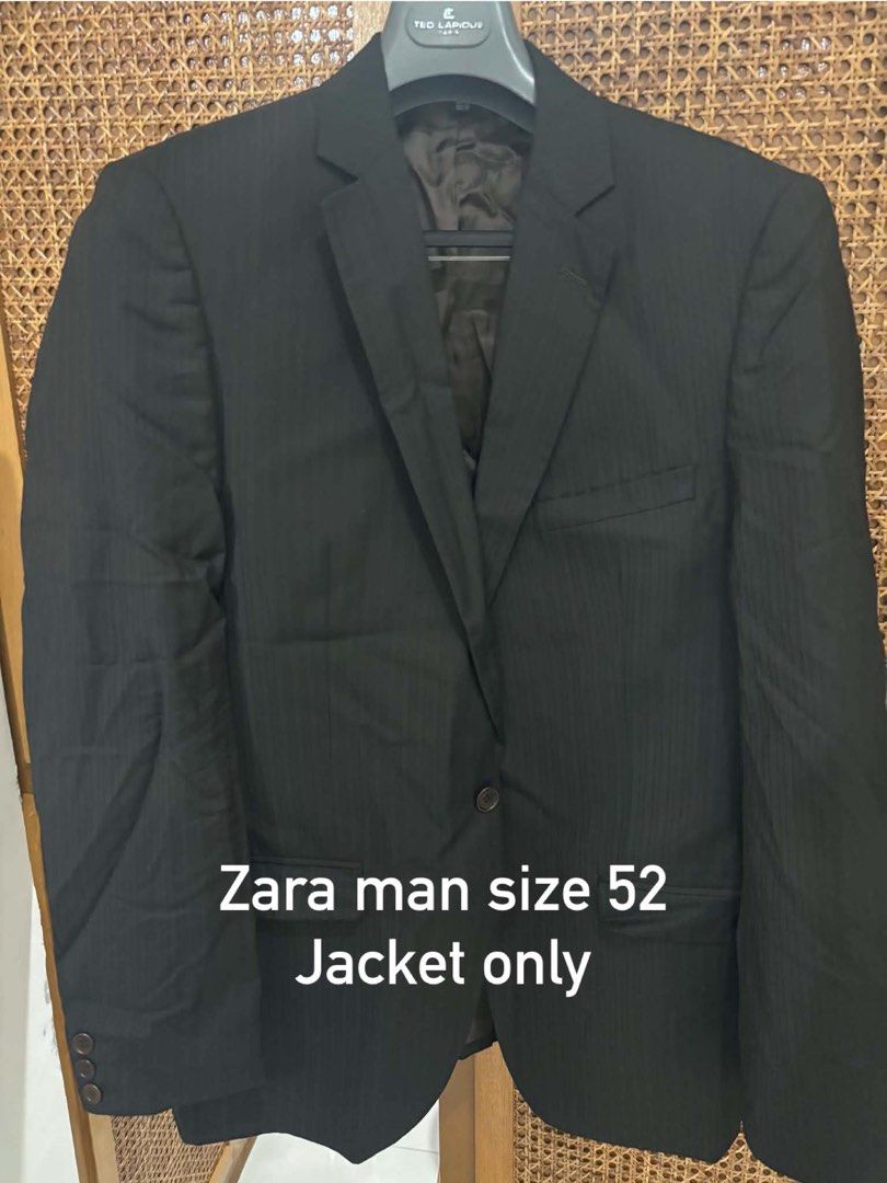 Zara Man Suit Coat (Category: Coats, Jackets and Outerwear) located in Bacoor. Submitted by pmartnz_ (Listing ID 1469109098, Image 1). Description: - Pre-loved. Bought from UAE - Can be used for office or formal events - Size 52 Euro.