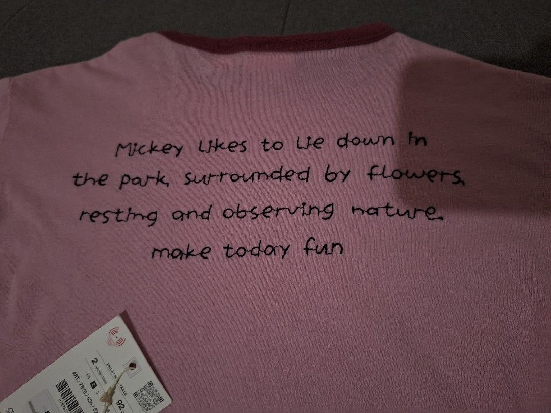 Zara Mickey shirt 2y (Category: Babies & Kids Fashion) located in Santa Cruz. Submitted by sohba (Listing ID 1469022811, Image 3). Description: like new size 2y on tag.