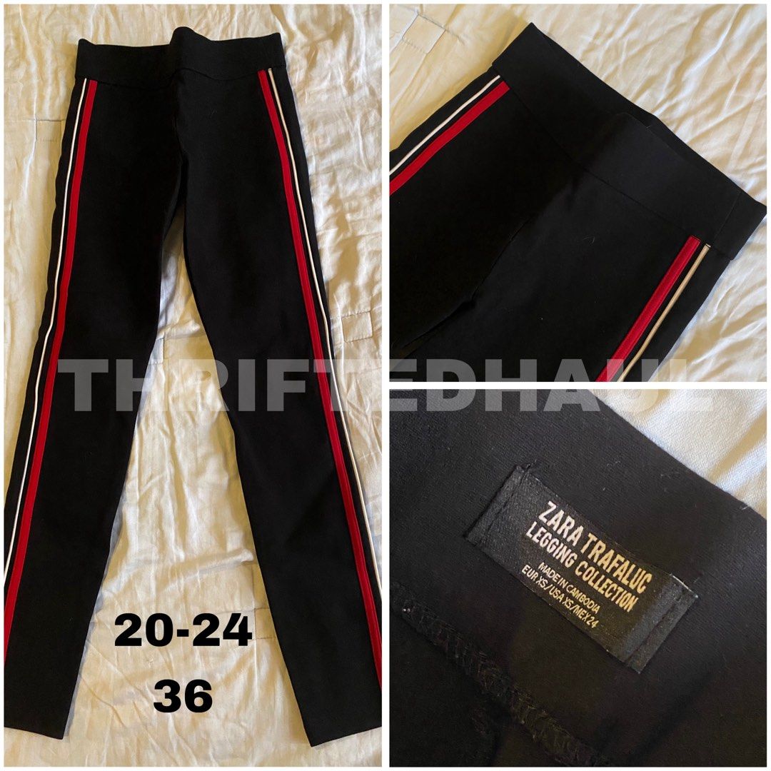 Zara Trafaluc Red Stripe Fitted Leggings (Category: Other Bottoms) located in Binan City. Submitted by mypreloved_haul (Listing ID 1468960411, Image 2). Description: LAST PRICE POSTED! GAINED WEIGHT FABRIC IS THICK / MAKAPAL & HEAVY.