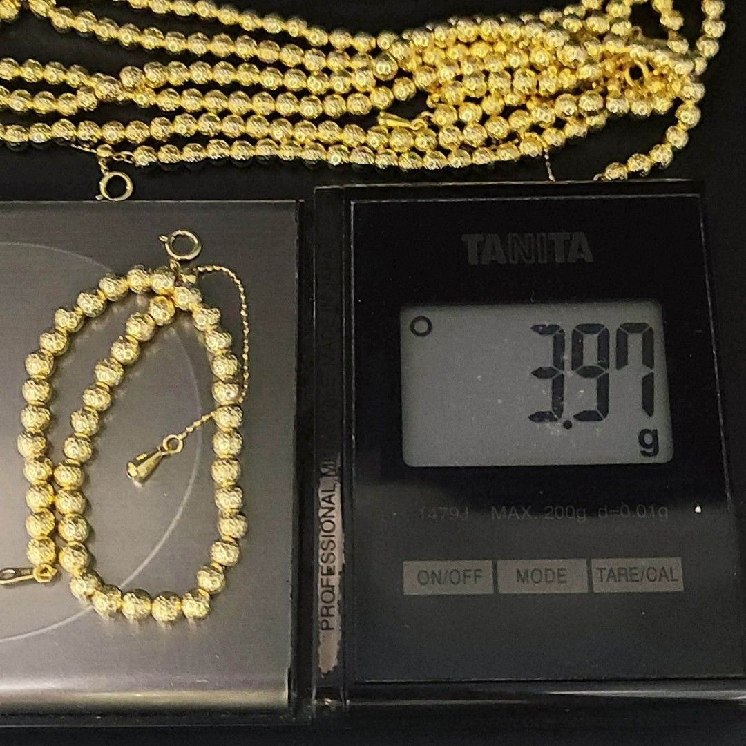 18k Hk gold diacut balls bracelet (Category: Bracelets) located in Manila. Submitted by bhelgoldseller2ndaccount (Listing ID 1465415295, Image 3). Description: New!!✨New!!✨New!! Authentic 18k Hk Golds 💯pawnable/naisasanla 💯with high appraisal rate 💯good investment 💯Direct supplier price 👉OPEN for resellers 🌺please take time to evaluate their actual sizes and grams 👉Best panggift for all occasions ✅ Sold per grams not per piece Kya lowest p